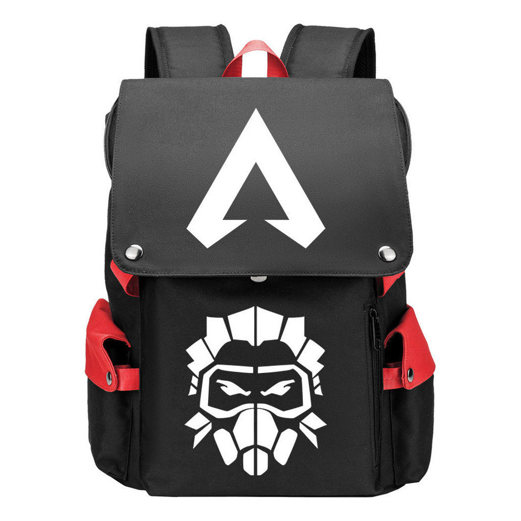 Apex Hero Print Usb Charging Cap Head Style Student School Bag Casual Backpack