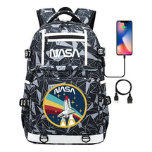 Fashionable Space Printed Usb Student Backpack Backpack Leisure Travel Backpack