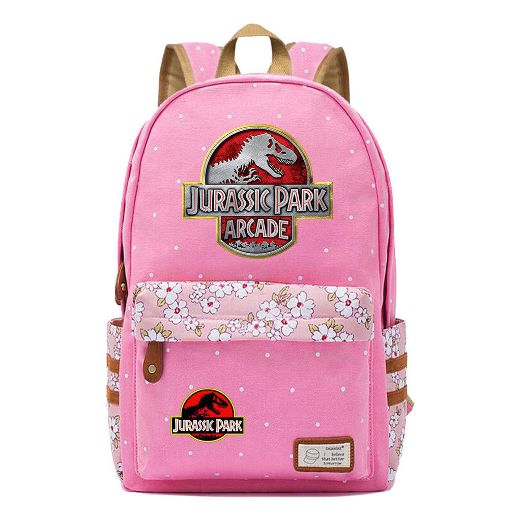 Jurassic Park Dinosaur Printed Student Backpack Leisure Backpack