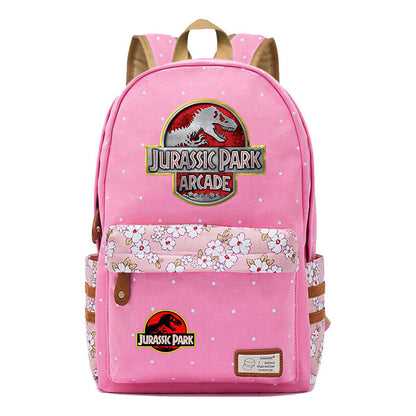 Jurassic Park Dinosaur Printed Student Backpack Leisure Backpack