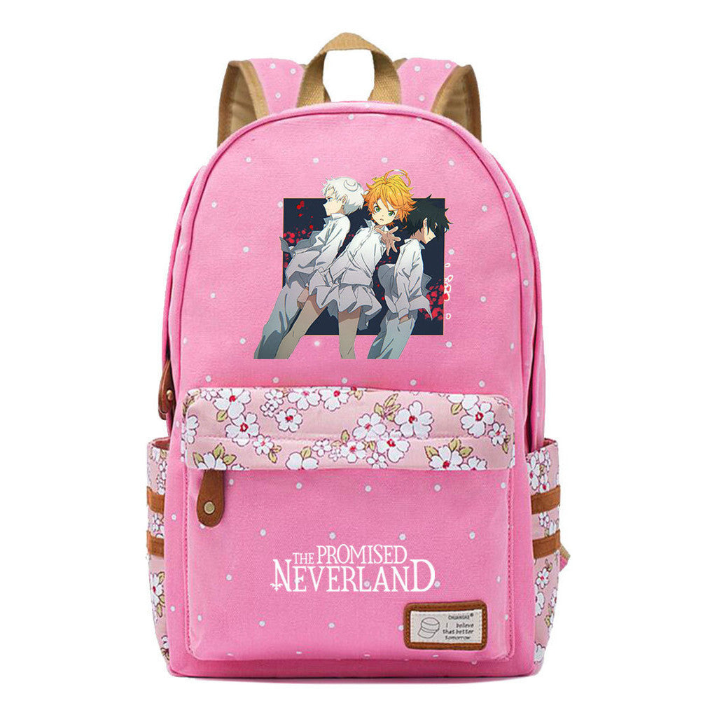 Promised Dream Island Printed Student Backpack, Floral Casual Backpack