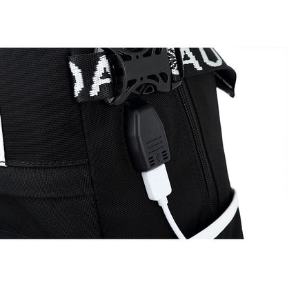 Usb Youth Student School Bag Men's And Women's Backpack Leisure Travel Bag
