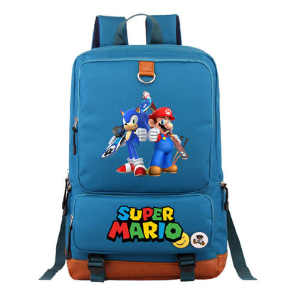 Super Mario Print Youth Student Backpack, Travel Bag, Men's And Women's Backpack