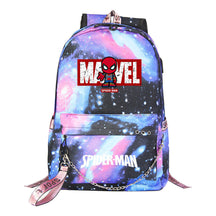 Superhero Printed Teenage Student Backpack For Boys And Girls, Casual Woven Strap Backpack