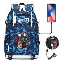 Cartoon Printed Usb Large Capacity Youth Student Backpack For Men And Women's Leisure Travel Backpack