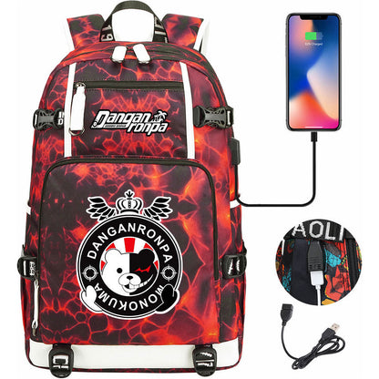 Bullet Theory Breaks Usb Large Capacity Youth Student Backpack Men's And Women's Leisure Travel Backpack