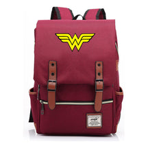 Anime Wonder Woman Printed Youth Student School Bag Men's And Women's Leisure Belt Buckle Backpack