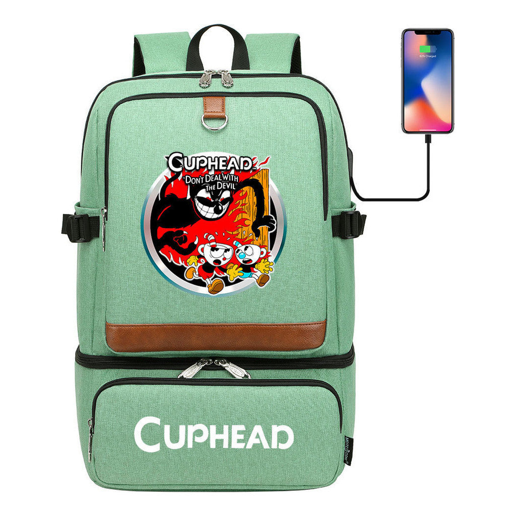 Printed Usb Youth Student School Bag Outdoor Picnic Insulation Bag Backpack