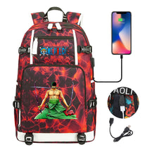 Pirate King Lufei Printed Youth Student Backpack With Large Capacity Leisure Travel Backpack