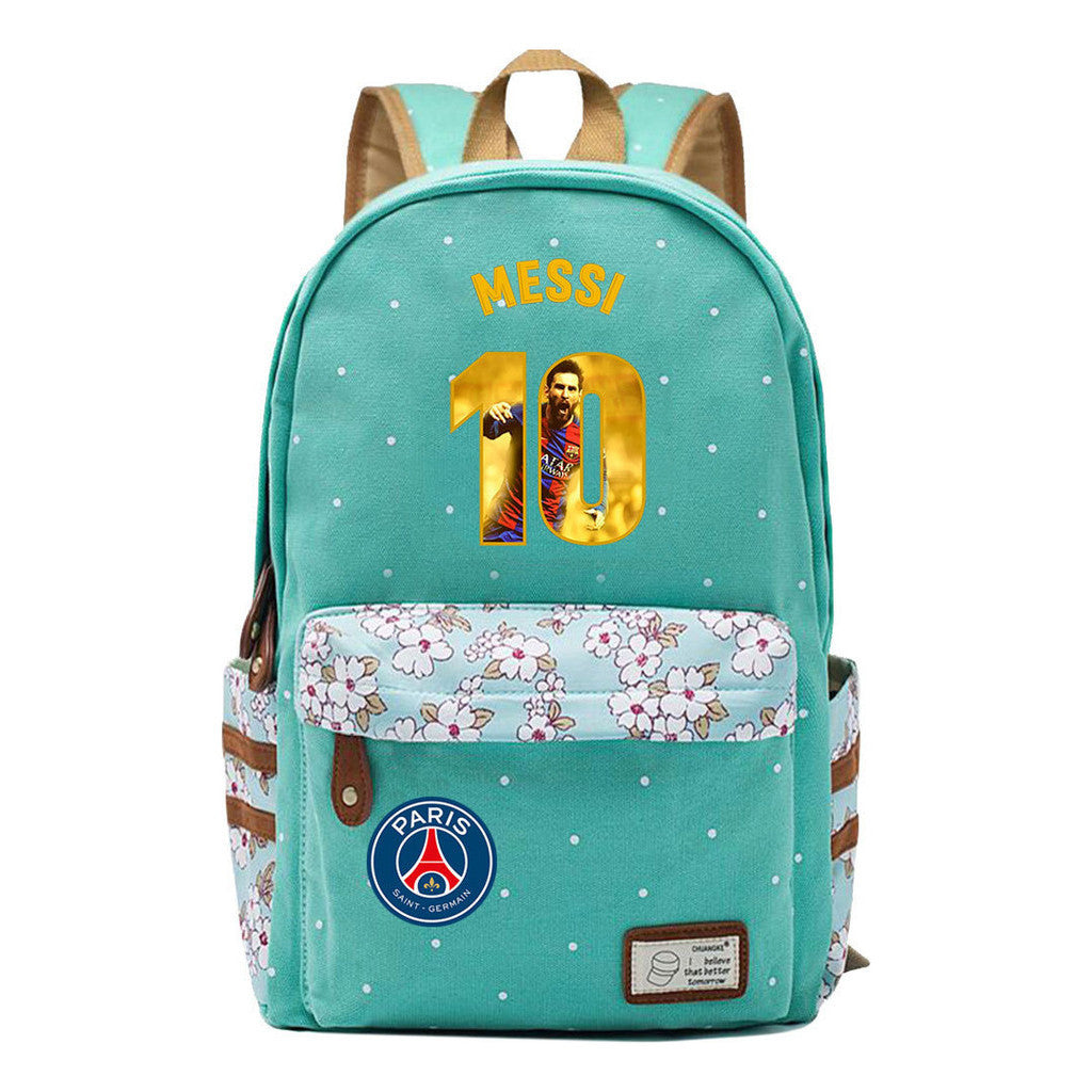 Sports Football Star Printed Youth Student Backpack For Men And Women's Leisure Backpack