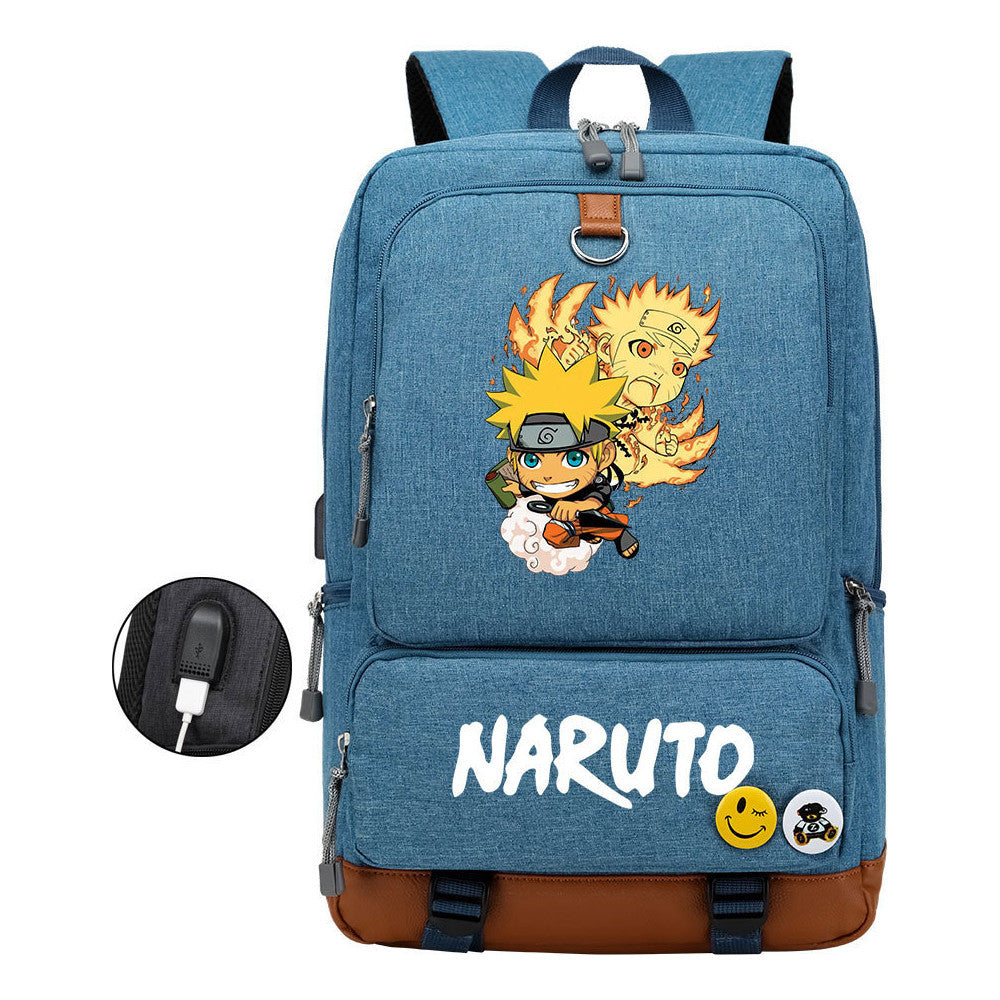 Printed Usb Youth Student Backpack For Men And Women's Leisure Travel Backpack