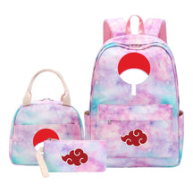 Naruto Teenage Student Girls School Bag Lunch Bag Three Piece Set Backpack Set