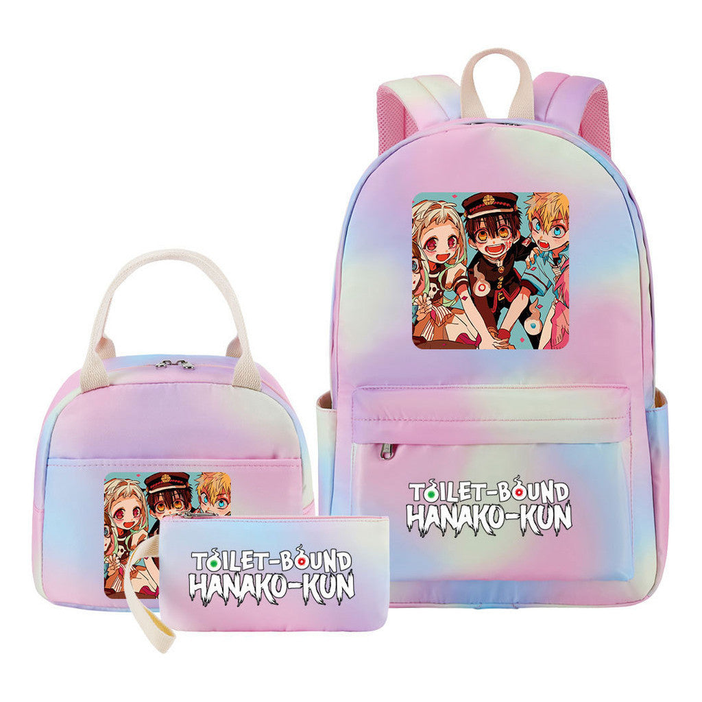 Teenage Student Girl Backpack Lunch Bag Three Piece Set Backpack Set