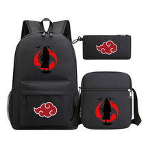 Anime Naruto Starry Sky Youth School Bag Three Piece Set For Boys And Girls Backpack Set
