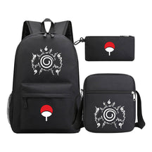Anime Naruto Starry Sky Youth School Bag Three Piece Set For Men And Women Backpack Set