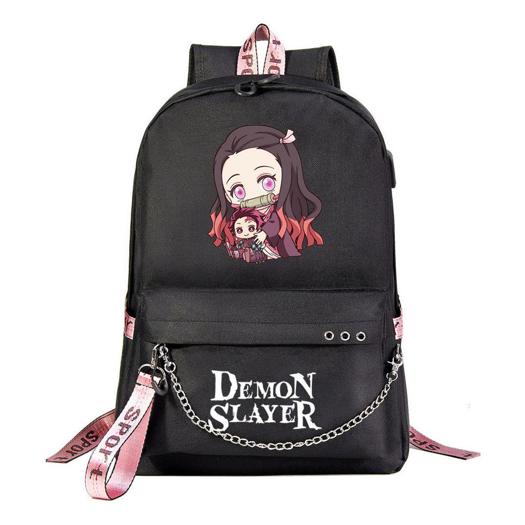 Cartoon Ribbon Youth Student School Bag Men's And Women's Leisure Travel Backpack