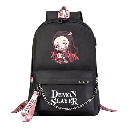 Cartoon Ribbon Youth Student School Bag Men's And Women's Leisure Travel Backpack