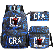 Football Star Cristiano Ronaldo Printed Youth Student Backpack 3pcs/Set Backpacks