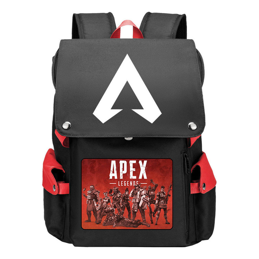 Apex Hero Print Usb Charging Head Youth School Bag Casual Backpack