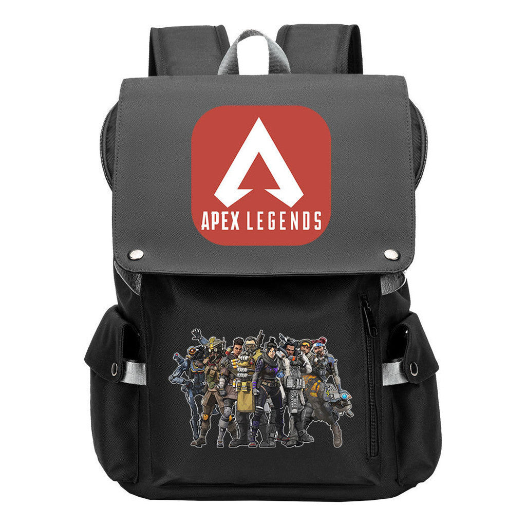 Apex Hero Print Usb Charging Cap Headpiece Student Backpack Leisure Backpack