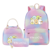 Corner Biology Student School Bag Lunch Bag Three Piece Set Backpack Set