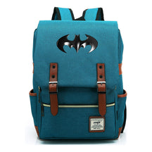 Superhero Batman Print Student Backpack Casual Belt Buckle Classic Backpack