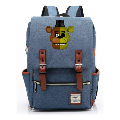 Toy Bear Game Printed Youth Student Backpack For Men And Women, Casual Belt Buckle, Classic Backpack