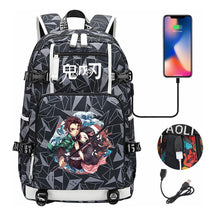 Cartoon Printed Usb Large Capacity Backpack For Men And Women's Leisure Travel Backpack