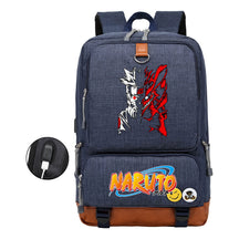 Naruto Print Usb Youth Student Backpack For Men And Women Leisure Travel Backpack