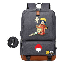 Naruto Printed Usb Student Backpack For Leisure Travel Backpack