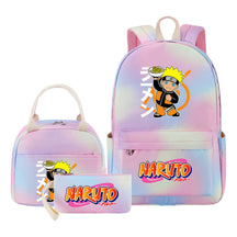 Naruto Student Girl Backpack Lunch Bag Three Piece Set Backpack Set