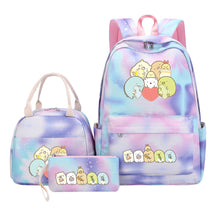 Game Corner Biology Student Girls School Bag Lunch Bag Three Piece Set Backpack Set