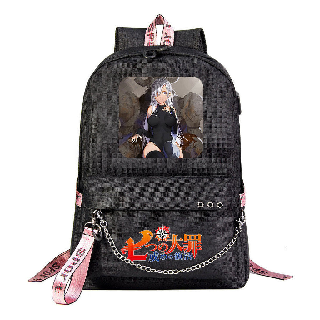 Usb Youth Student Backpack For Boys And Girls Leisure Travel Backpack