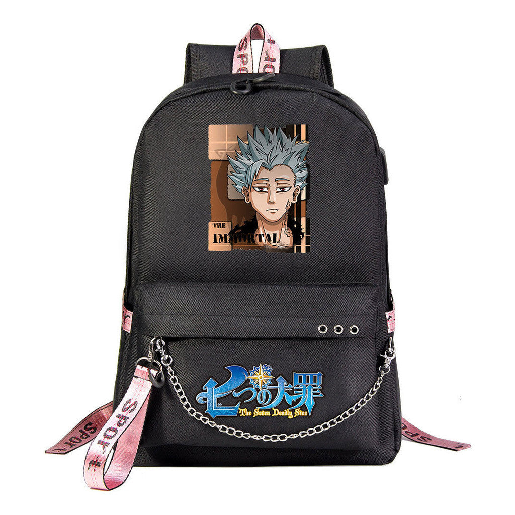 Usb Youth Student Backpack For Boys And Girls Leisure Travel Backpack
