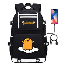 Cartoon Cartoon Lazy Egg Usb Student Backpack Backpack Leisure Travel Bag