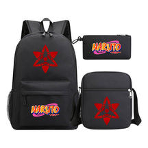 Anime Naruto Starry Sky Student School Bag Three Piece Set For Men And Women Backpack Set