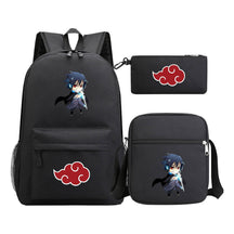 Anime Naruto Starry Sky Youth School Bag Three Piece Set For Boys And Girls Backpack Set