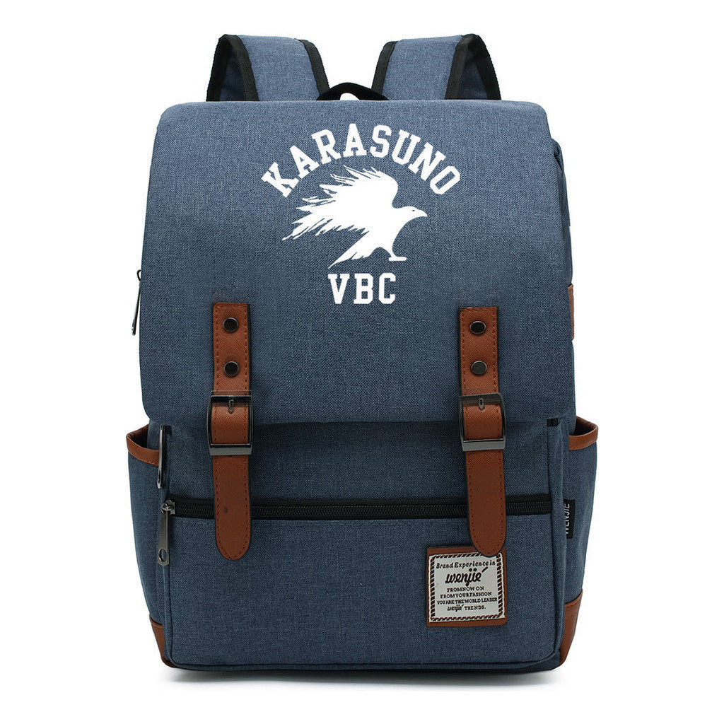 Volleyball Youth Printed Student School Bag Casual Belt Buckle Classic Backpack