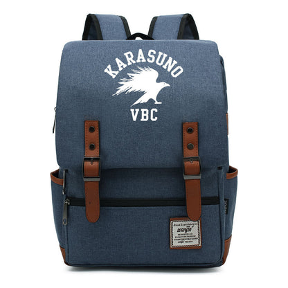 Volleyball Youth Printed Student School Bag Casual Belt Buckle Classic Backpack