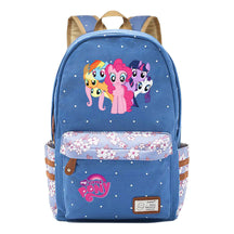Pony Unicorn Youth Student School Bag Fragmented Canvas Girl Backpack