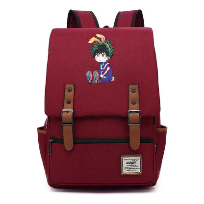 Anime My Heroes Academy Printed Youth School Bag Casual Belt Buckle Classic Backpack