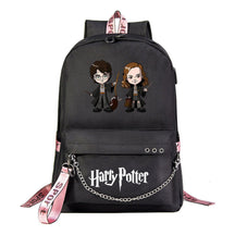 School Of Witchcraft And Wizardry Emblem Usb Student School Bag Leisure Travel Backpack