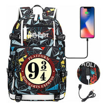 School Of Witchcraft And Wizardry Usb Earphones, Youth Student Backpacks, Leisure Travel Backpacks