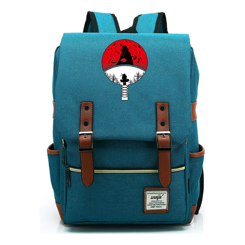 Naruto Printed Teenage Student Backpack For Men And Women, Casual Belt Buckle, Classic Backpack
