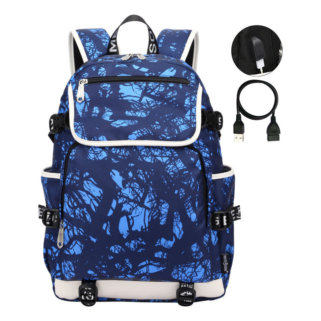 Fashionable And Popular Usb Youth Student Backpack For Men And Women's Leisure Backpack