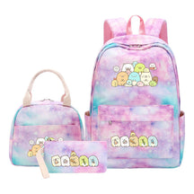Game Corner Biology Youth Student Girls School Bag Lunch Bag Three Piece Set Backpack Set