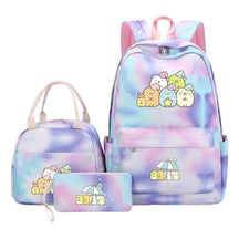 Corner Biology Student School Bag Lunch Bag Three Piece Set Backpack Set