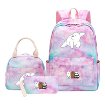 Cartoon Cute Three Cheap Bear Student Backpack Lunch Bag Three Piece Set Backpack Set
