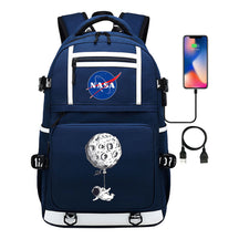 Fashionable Space Printed Usb Student Backpack Backpack Leisure Travel Backpack