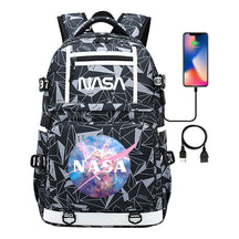 Fashionable Space Printed Usb Student Backpack Backpack Leisure Travel Backpack